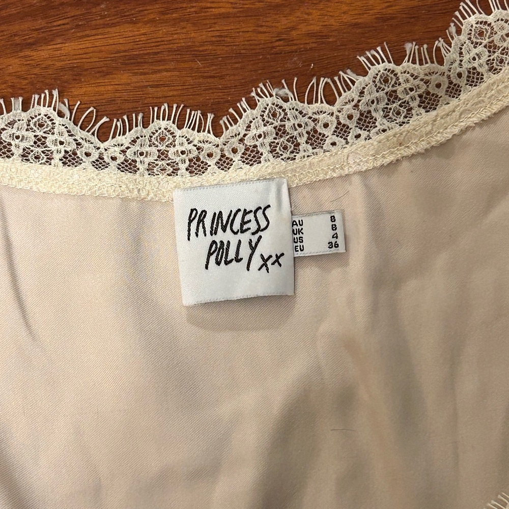 Princess Polly Cream Lace Detail Top - Picture 2 of 3